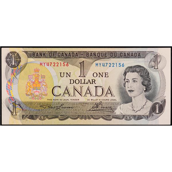 Error; 1973 $1 BC-46a #MY47722156 CCCS Choice Uncirculated-63 - Offset back