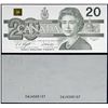 Image 1 : Error Note;  1991 $20 BC-58d #EWJ4585157 Legacy Choice Uncirculated-64.  Missing back Printing.  Maj