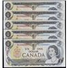 Image 1 : Low Numbers; 1973 $1 BC-46b #BCH0000051 to 0000055. All 5 notes PMG Superb Gem Uncirculated-66PPQ to