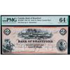 Image 1 : The Bank of Brantford;  1859 $2 CH-40-12-04R, PMG Choice Uncirculated-64EPQ.