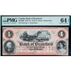 Image 3 : The Bank of Brantford;  1859 $4 CH-40-12-06R, PMG Choice Uncirculated-64EPQ.