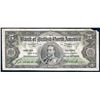 Image 1 : The Bank of British of North America 1911 $5 #0607201 CH-55-24-04 Legacy Very Fine-20 Missing UR cor
