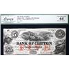 Image 2 : The Bank of Clifton;  1859 $5 CH-125-10-04-06A #8403  Legacy Choice Uncirculated-64