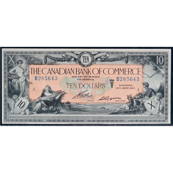 The Canadian Bank of Commerce;  1917 $10 #B285643 CH-75-16-04-12a, Legacy Choice Very Fine-35.