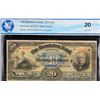 Image 2 : The Dominion Bank 1925 $20 #46967 CH-220-20-08, F-VF.
