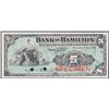 Image 1 : The Bank of Hamilton;  1904 $5 CH-345-18-02S, Legacy Gem Superb Gem Uncirculated-66PPQ. Hole Punch C