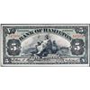 Image 1 : The Bank of Hamilton 1914 $5 #1472056 CH-345-20-04 PMG Choice Very Fine-25PPQ.  A very bright and at