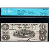 Image 1 : The International Bank of Canada 1858 $5 #9431 CH-380-10-06-16 CCCS Extra Fine