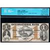 Image 2 : The International Bank of Canada 1858 $1 #15019 CH-380-10-08-04 CCCS Choice Uncirculated-64 Brown Pr