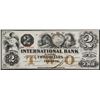 Image 1 : The International Bank of Canada 1858 $2 letter A #15286 CH-380-10-08-12 CCCS Choice Uncirculated-63