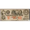 Image 1 : The International Bank of Canada;  1858 $2 #16921 (Blue) CH-380-10-16-10, Uncirculated or better.  C