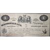 Image 1 : MACDONALD & CO. 1863 $1 CH-420-10-02A #4862  Legacy Extra Fine. Thompson signature.  Exceptional gra