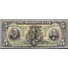 Image 1 : The Molsons Bank 1905 $5 #388225 CH-490-28-04 PMG Choice Very Fine-25 minor rust.  A superb example 