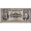Image 1 : The Molsons Bank 1918 $5 #300736 CH 490-38-02 Legacy Choice Very Fine-25, minor issues.