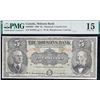 Image 1 : The Molsons Bank; 1908 $5 #052992 CH-490-30-02, PMG Choice Fine-15.