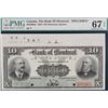 Image 2 : The Bank of Montreal; 1904 $10 CH-505-48-04S, PMG Superb Gem Uncirculated-67EPQ.