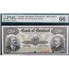 Image 2 : The Bank of Montreal; 1904 $20 CH-505-48-06S PMG Superb Gem Uncirculated-66EPQ.  A bright and attrac