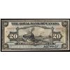 Image 1 : The Royal Bank of Canada 1913  $20 #148433 CH-630-12-10 F-VF with issue.  Popular and sought-after b