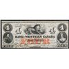 Image 1 : The Bank of Western Canada 1859 $4 #2476 CH-795-10-12 CCCS Choice Very Fine-30