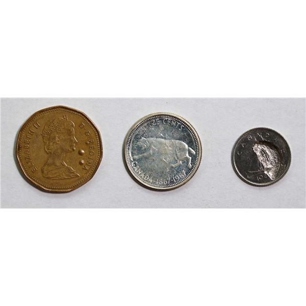 Error Coinage, Lot of 3 different modern issues with varieties.  See Pic.