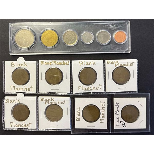 Error Coins;  Lot of 17 Blank Plancet Coins.  See Pic.