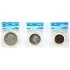 Image 1 : Error;  1888 1¢ Repunched 2nd 8 VF30, 1943 50¢ Wd Date w/Break Through Hoof F12 & 1946 $1 SWL w/Ligh