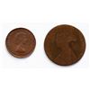 Image 2 : Error;  1956 1¢ & N.B. 1864 1¢ both w/Thin Planchets.