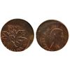 Image 1 : Error;  1961 1¢, CCCS MS64RB.  Struck Off-Centre 20% w/Cap strike details.