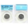 Image 1 : Error;  1981 25¢, CCCS AU55.  Struck on foreign planchet, weighs 2.8 grs.