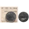 Image 1 : Error;  1983 $1, ICCS MS60.  Struck on Defective Planchet.