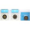 Image 2 : Error;  1996 $2 EF40, 1999 MS63 & 2001 all both w/w/Off Centre Core.  Lot of 3 CCCS Graded Coins.