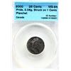 Image 2 : Error;  2000 25¢, CCCS MS64.  Struck on 1¢ planchet, weighs 2.06 grs.