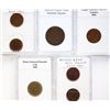 Image 1 : Error;  Blank Planchet Coins, includes Copper and Brass issues of different denominations.  Lot of 7