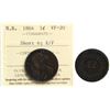 Image 1 : N.B. 1864 1¢ "Short 6; E/F" ICCS Very Fine-20.  Scarcer variety.