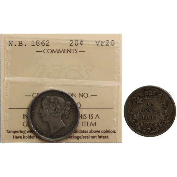 N.B. 1862 20¢ ICCS Very Fine-20