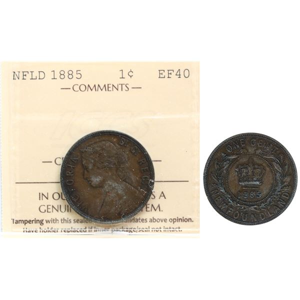 Nfld; 1885 1¢ ICCS Extra Fine-40