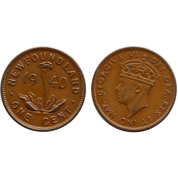 Nfld; 1940 1¢  "Re-Engraved date" EF or better.