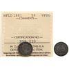 Image 1 : Nfld; 1881 5¢ ICCS Very Fine-20