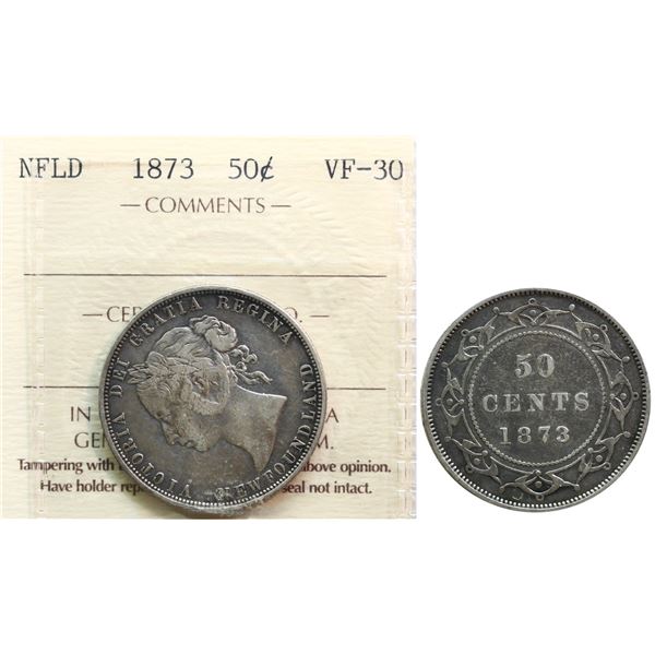Nfld; 1873 50¢ ICCS Choice Very Fine-30