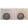 Image 1 : Nfld; 1870 50¢, 1896 "Sm W".  Both coins ICCS Very Good-10 to Choice Fine-15