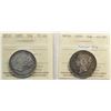 Image 1 : Nfld; 1885 50¢, 1899 "N9's".  Both coins ICCS Very Fine-20