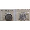 Image 1 : Nfld; 1899 50¢ "W 9's", 1904H Cleaned.  Both coins ICCS Very Fine-20 & Extra Fine-40
