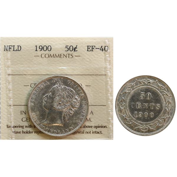 Nfld; 1900 50¢ ICCS Extra Fine-40