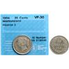 Image 1 : Nfld; 1894 20¢ "Obv. 2" CCCS Choice Very Fine-30 Lustrous.