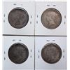 Image 2 : Nfld; 1888 50¢, 1894, 1896, 1900, Lot of 4 coins Fine to Fine+.