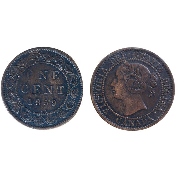 1859 1¢ "DP N9 #3" ICCS Very Fine-20