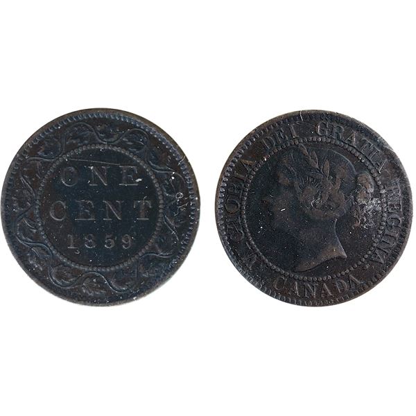1859 1¢ "DP N9 #5" ICCS Choice Fine-15