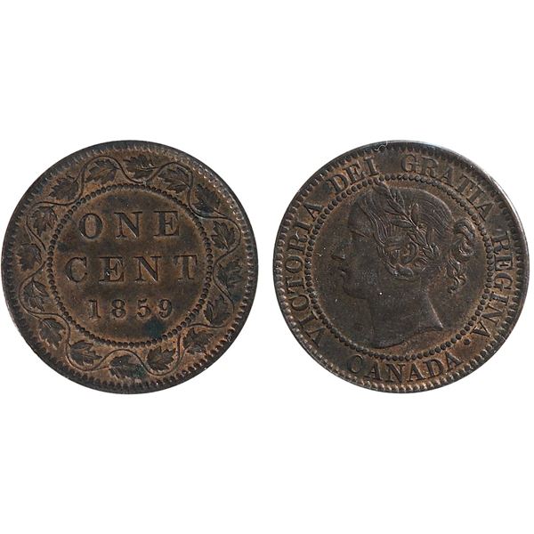 1859 1¢ "N9; 5/5" ICCS Mint State-60