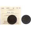 Image 1 : 1859 1¢ "Wide 9/8" ICCS Choice Very Fine-30.  A nice example