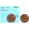 Image 1 : 1876H 1¢ CCCS Choice Mint State-64 RB